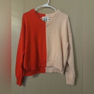 Kerri Rosenthal XOKR X Anthropologie Color Block Heart Sweater